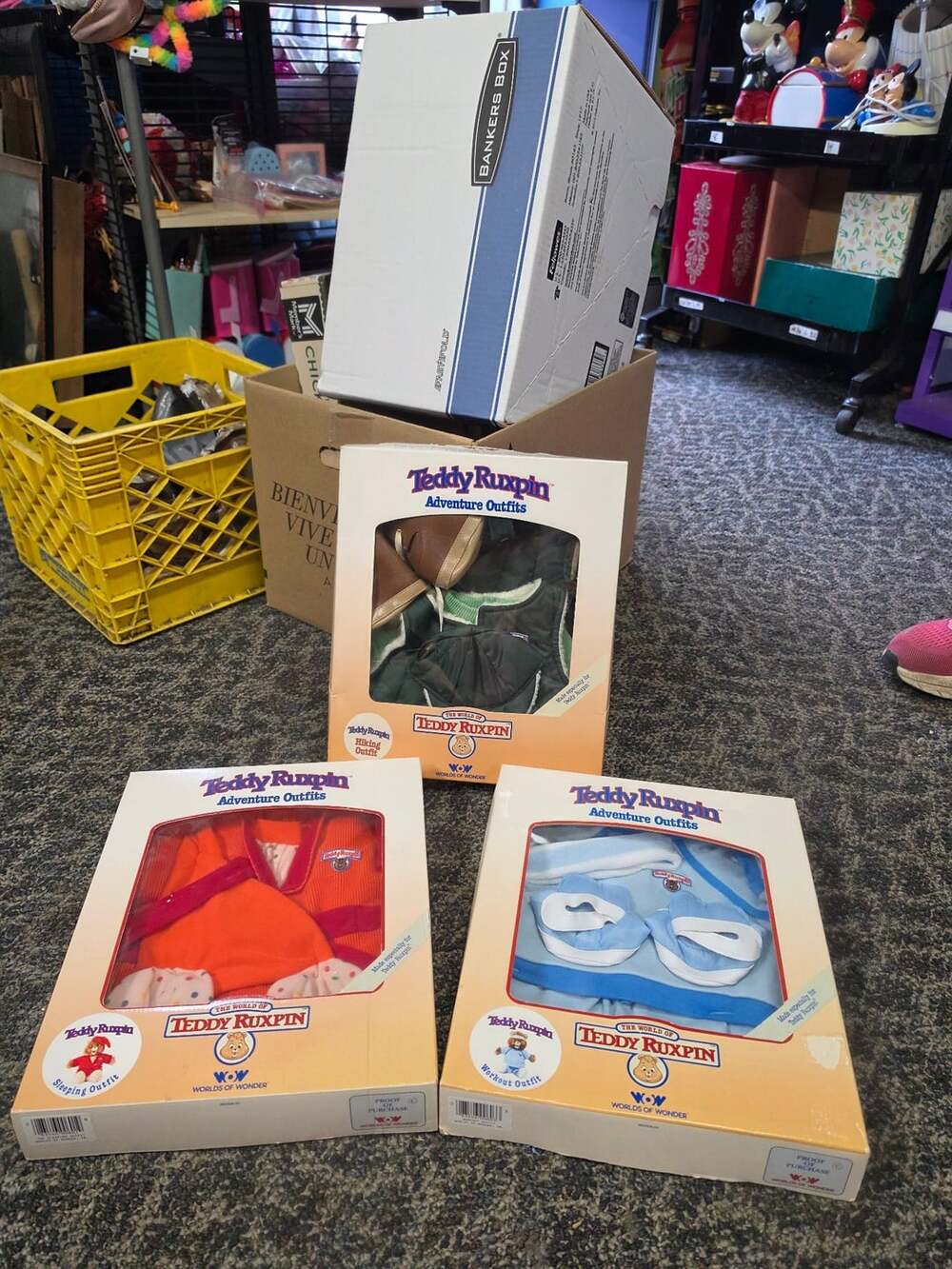 3 Adventure Outfits For Teddy Ruxpin Original Box Vintage